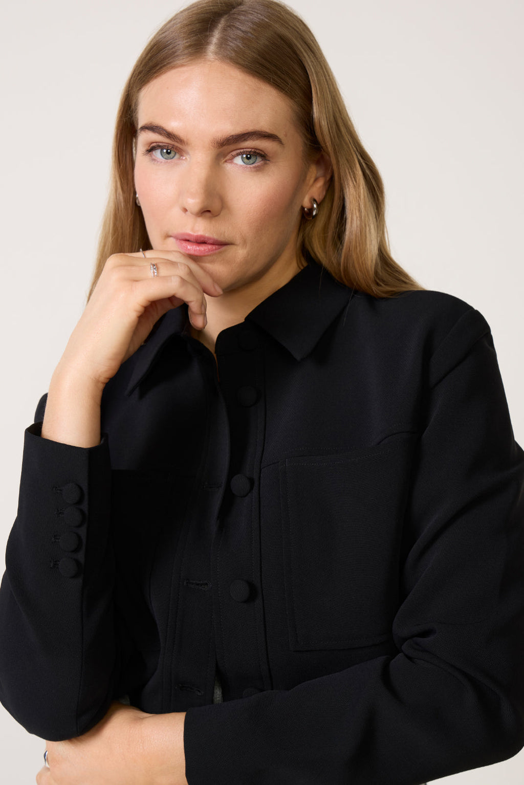 Luxe Suiting Cropped Jacket