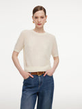100% Cashmere Sequins Women Knit Top