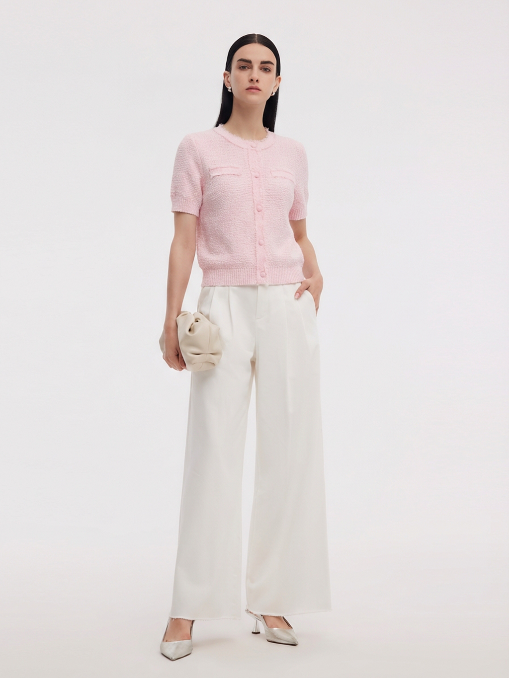 Frayed Edge Women Knit Top