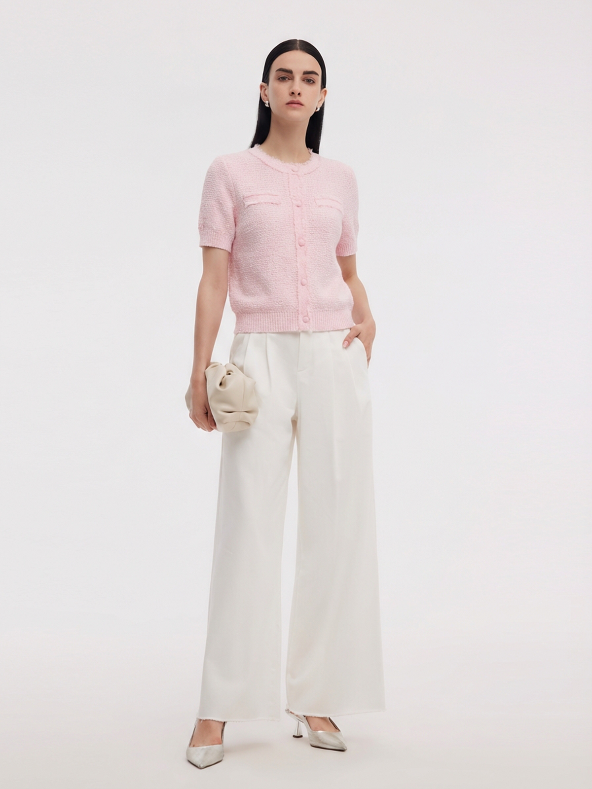 Frayed Edge Women Knit Top