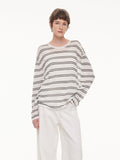 Lyocell Mulberry Silk Blend Stripe Women Knit Top