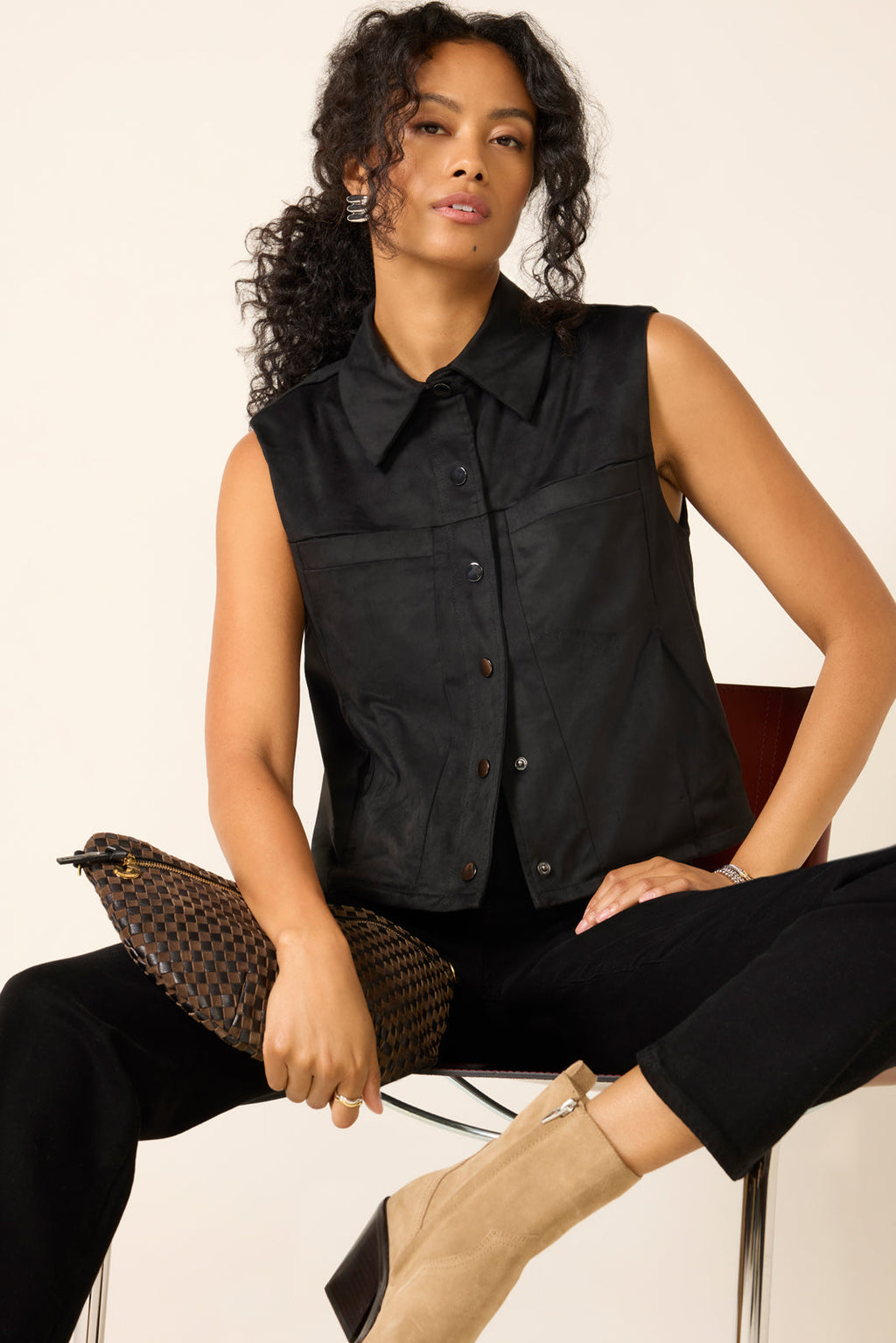 Reagan Faux Suede Vest
