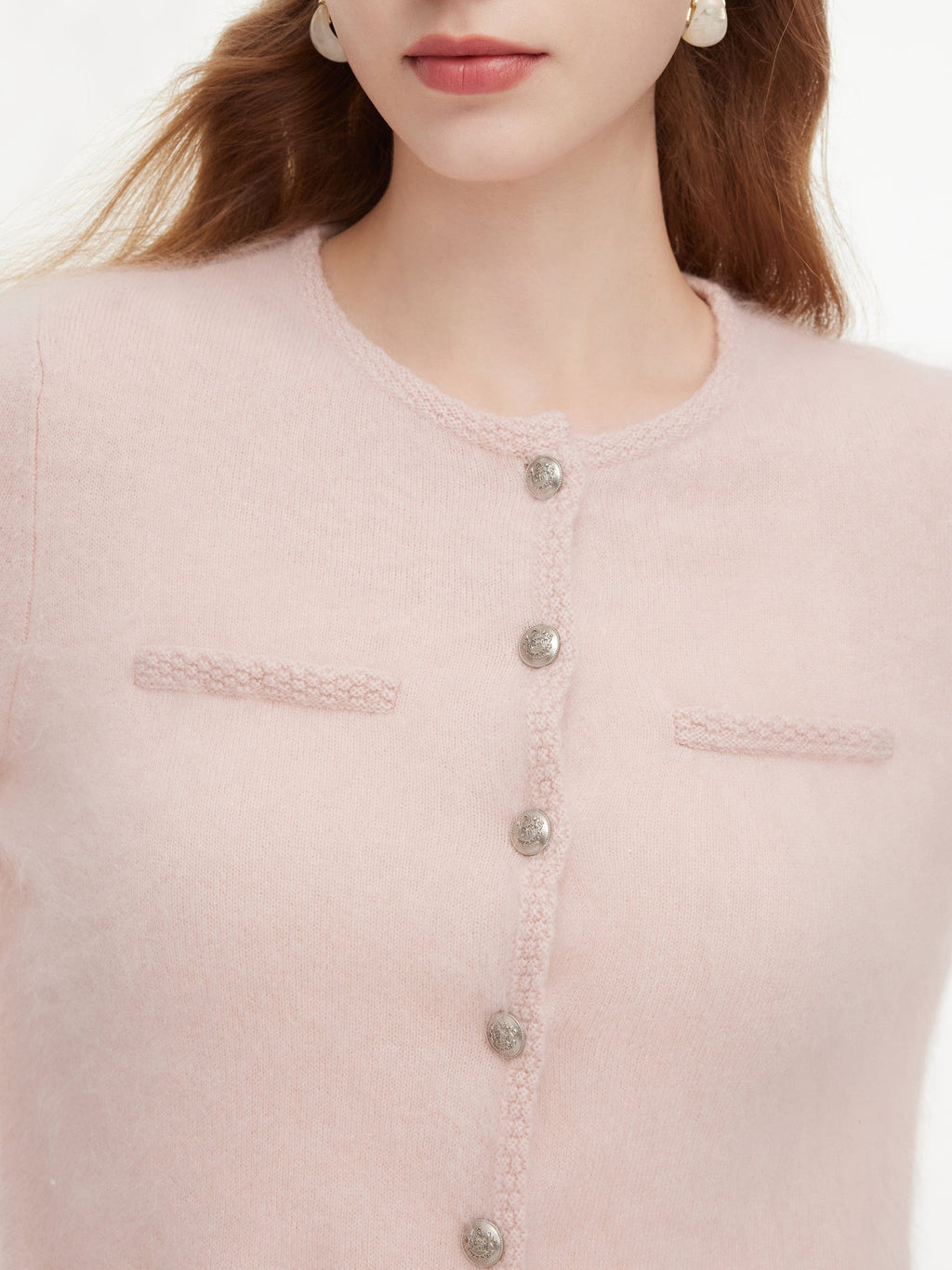 100% Brushed Cashmere Women Cardigan