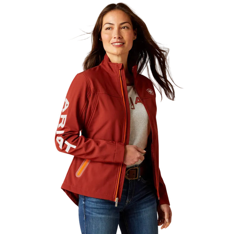 Ariat Women's New Team Softshell Jacket - Fired Brick