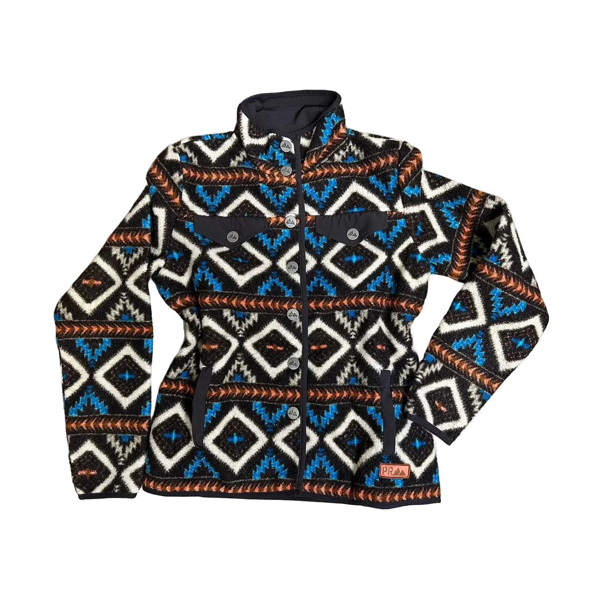 Rock & Roll Women's Aztec Printed Fleece Jacket - Dark Brown