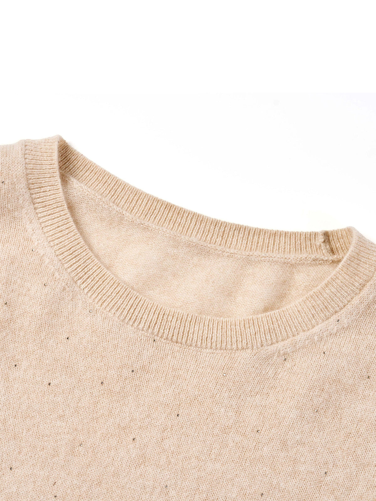 100% Cashmere Rhinestone Women Sweater
