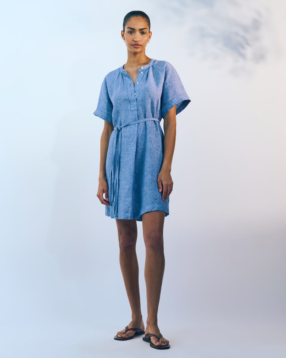 The Popover Dress in Linen | Chambray