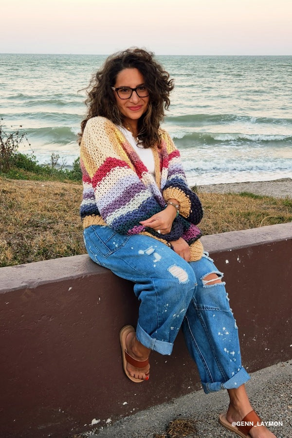 Wrapped up in Color Knit Cardigan - Neutral - Pre Order