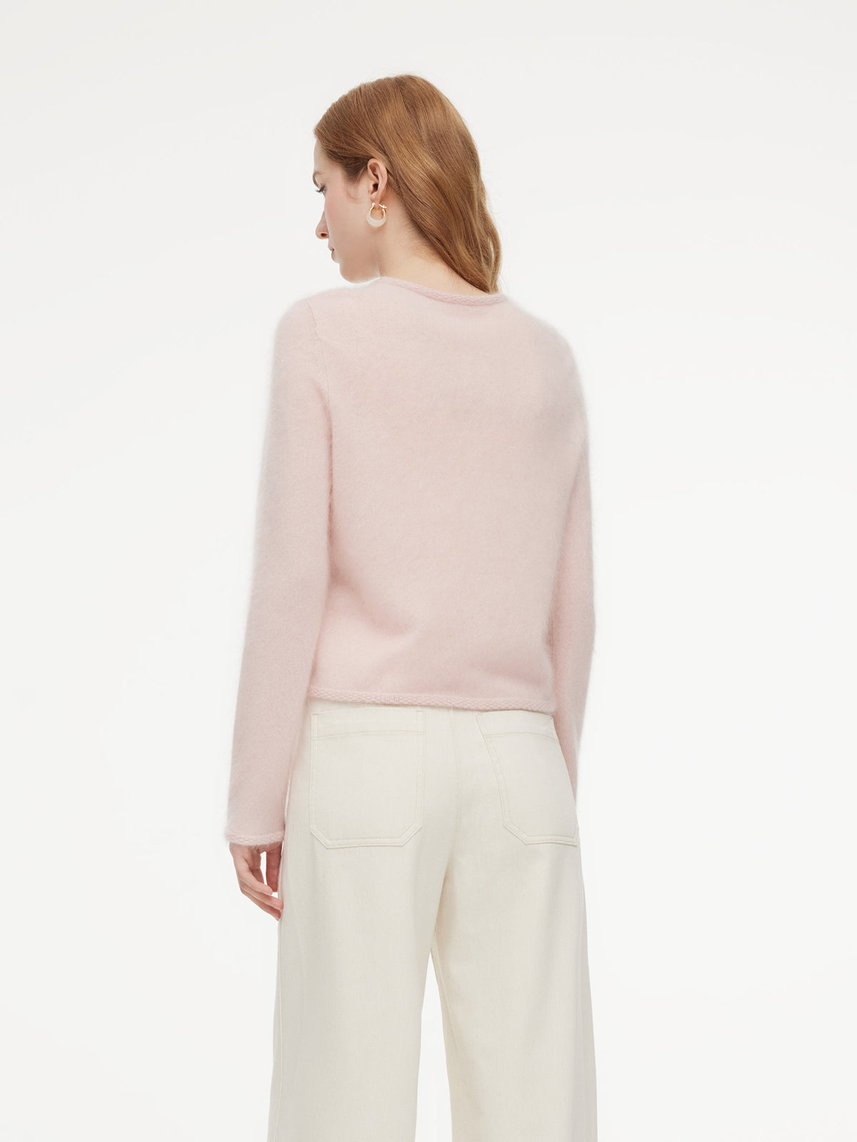 100% Brushed Cashmere Women Cardigan
