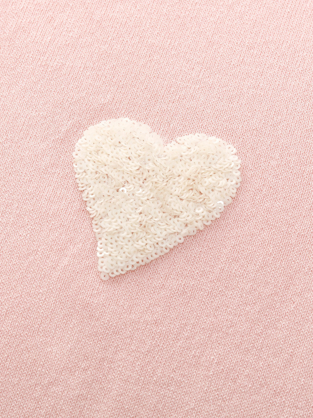 Lyocell Blend Sequined Heart Women Short Sleeve Cardigan