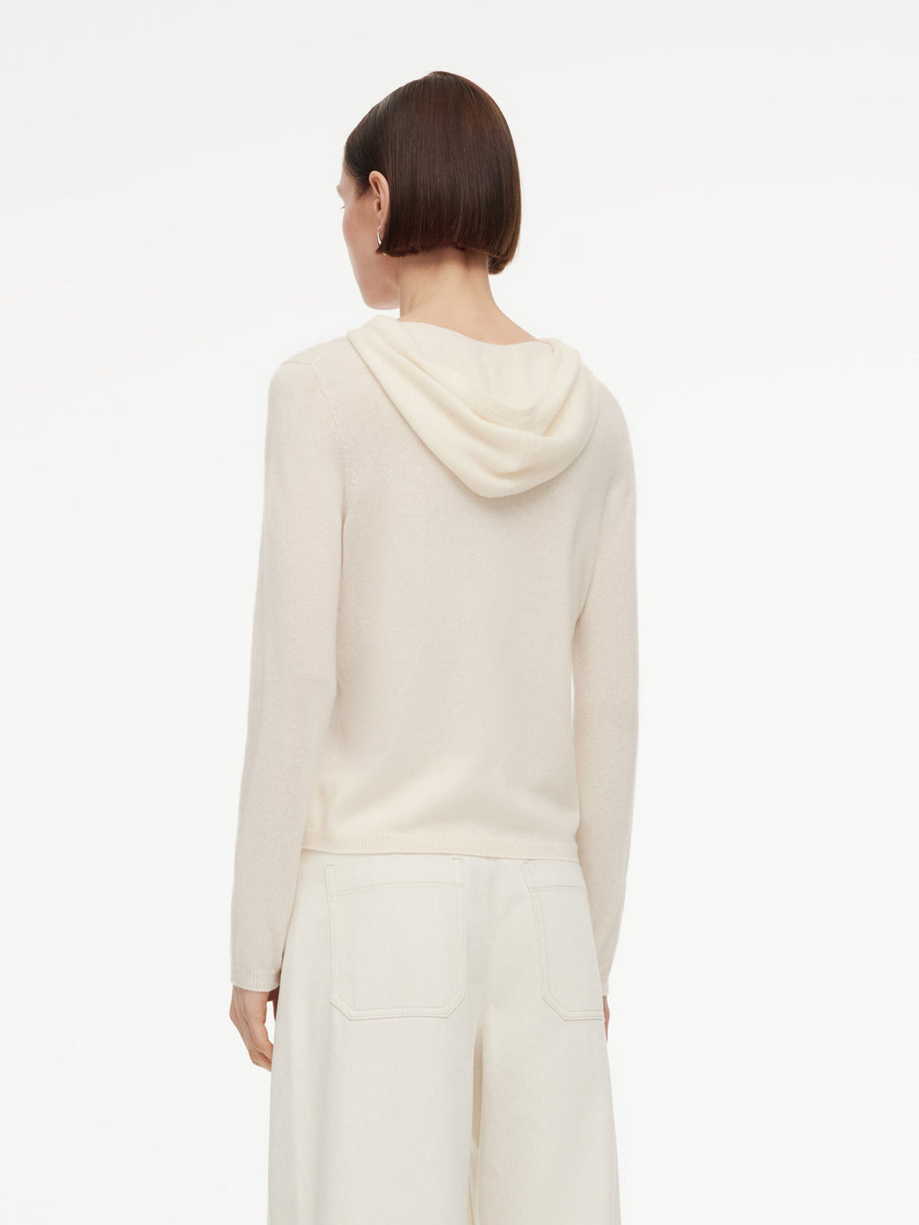 100% Cashmere Seamless Women Knit Hoodie