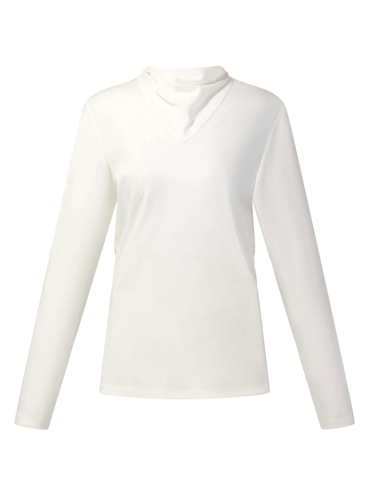 Triacetate Tencel Blend Tie Neck Women Knit Top