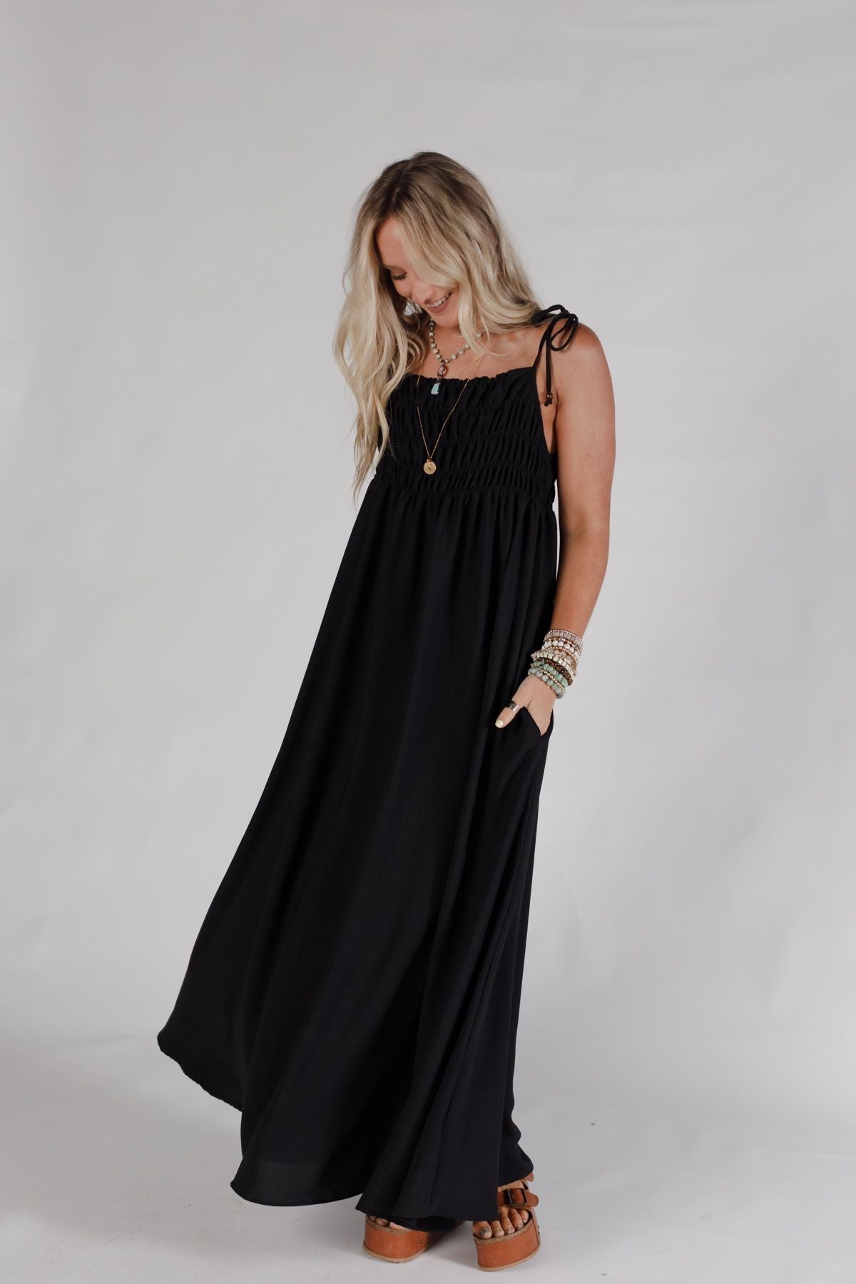 The Nest Bohemian Grace Maxi Dress - Black - Pre Order