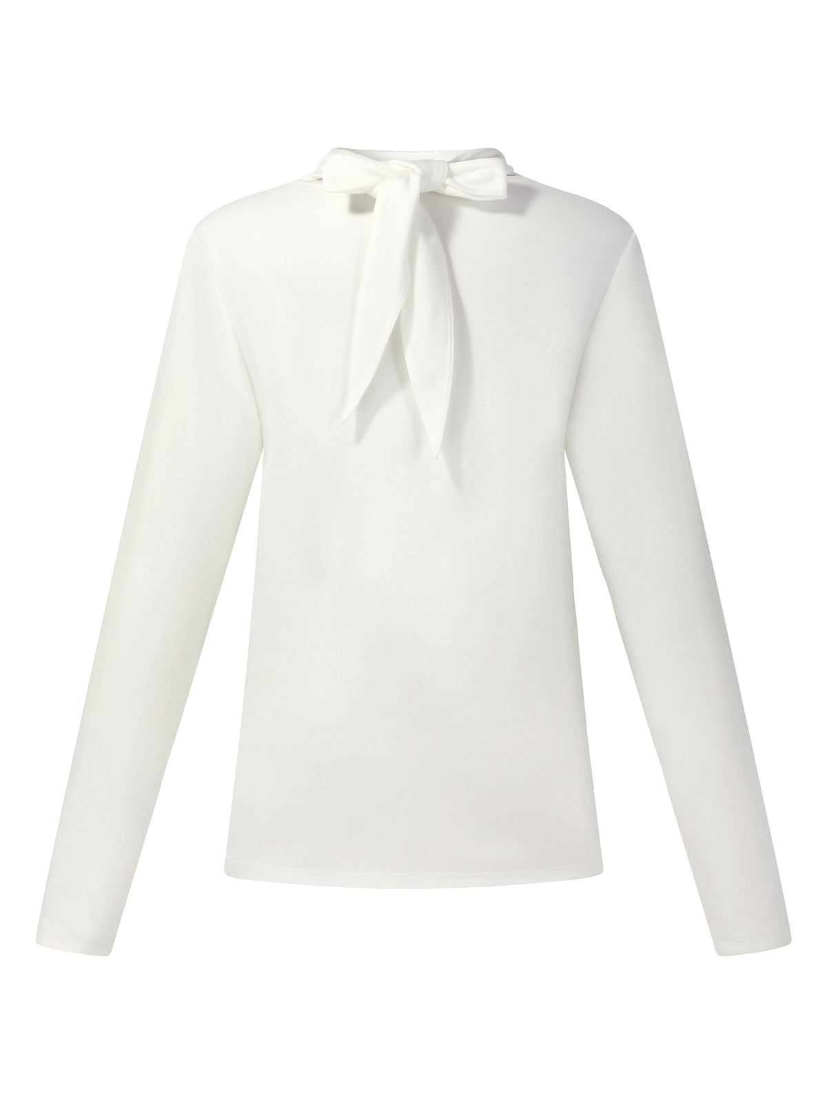 Triacetate Tencel Blend Tie Neck Women Knit Top