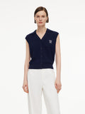 Lyocell Blend V-Neck Women Knit Vest