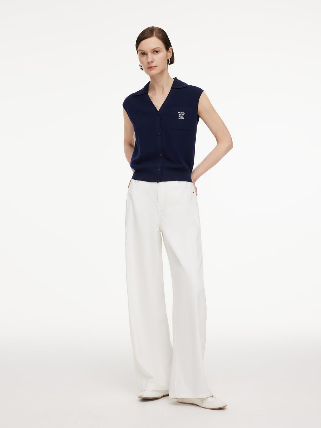 Lyocell Blend V-Neck Women Knit Vest