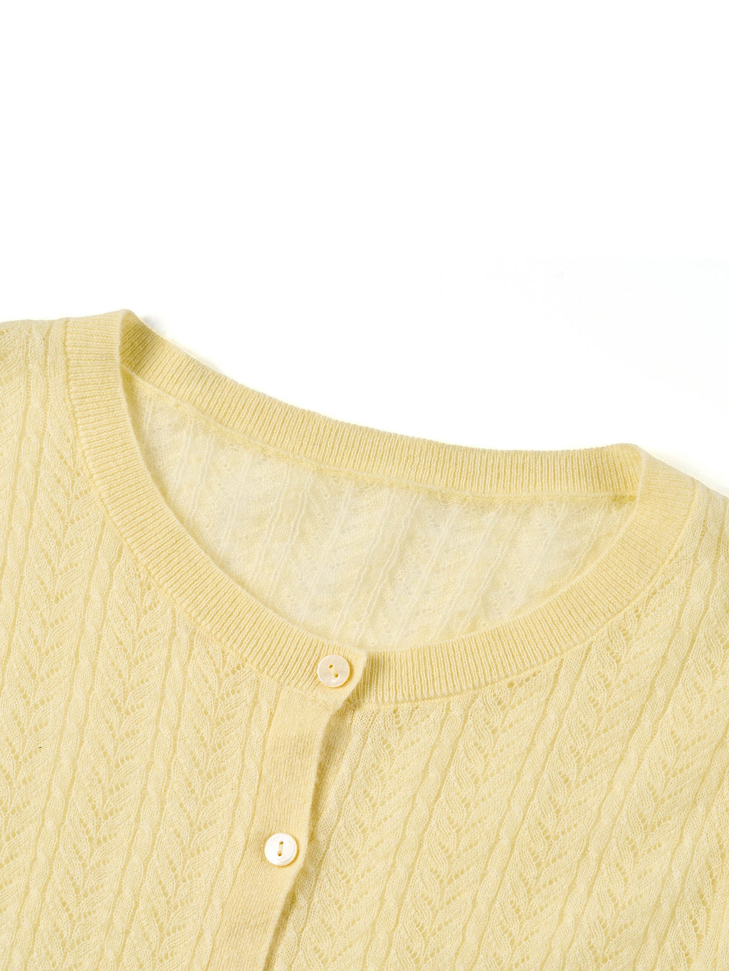 Alpaca Wool Lyocell Blend Women Lightweight Open-Knit Cardigan