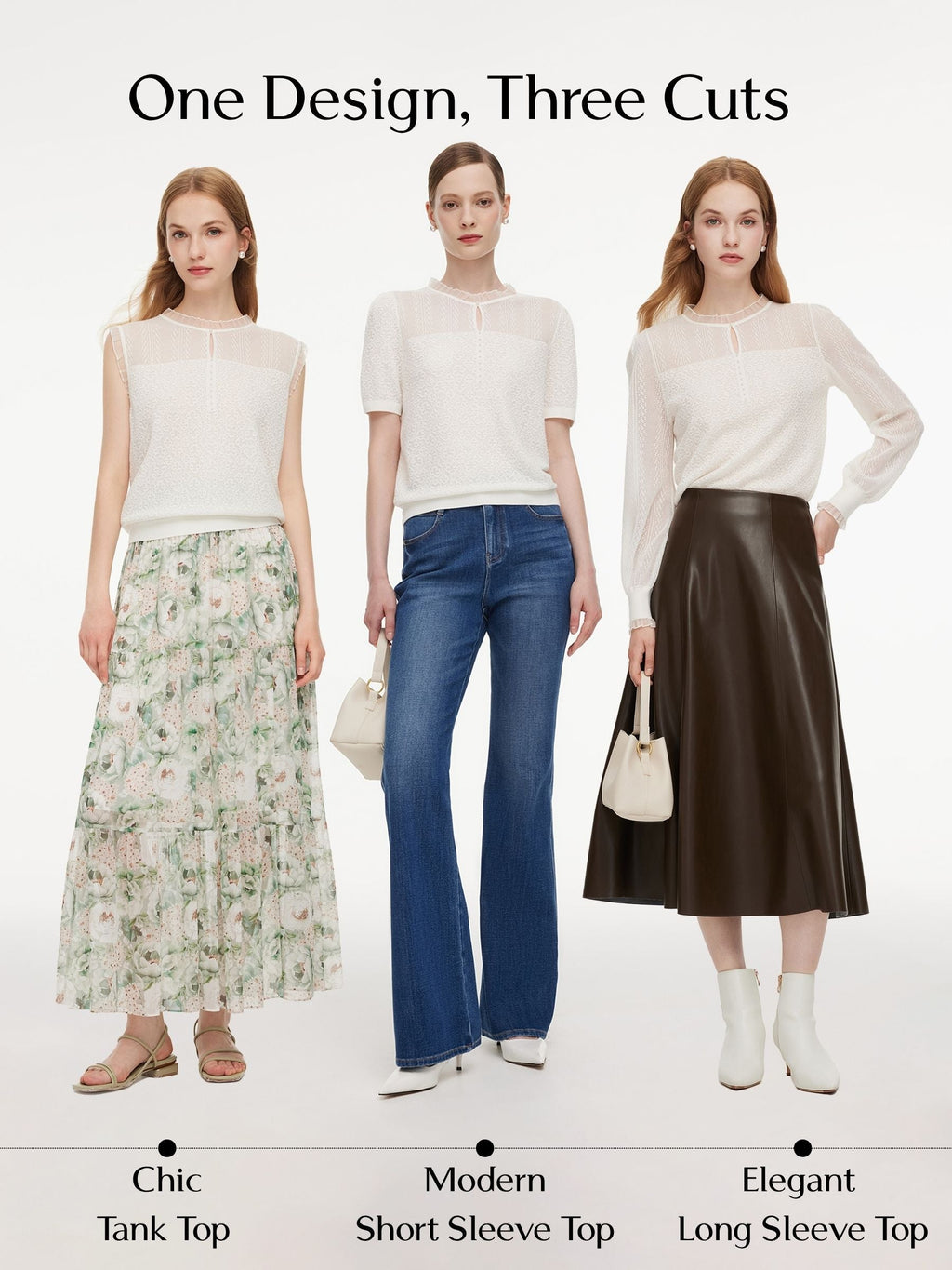 Jacquard Ruffle Neck Women Knit Top