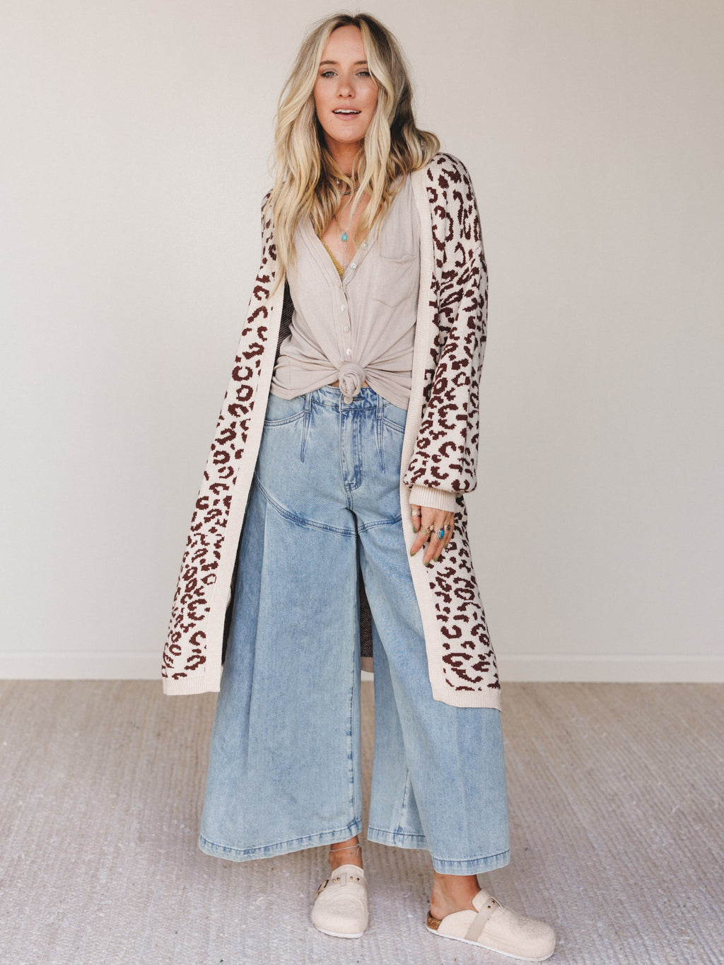 Jungle Grove Animal Print Cardigan - Brown Multi