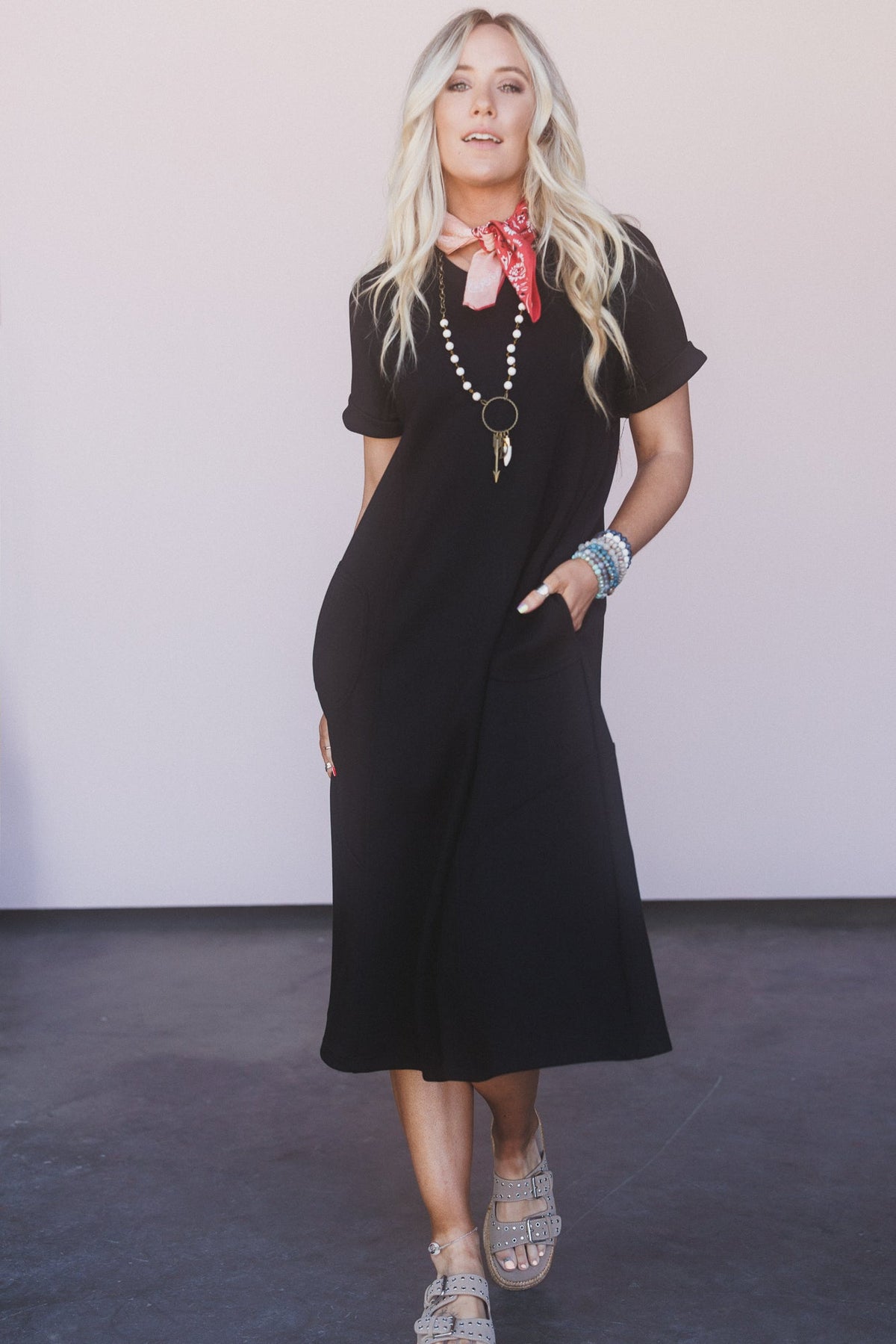 Coastal Mirage Maxi Dress - Black - Pre Order