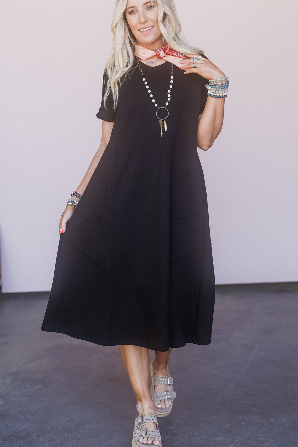 Coastal Mirage Maxi Dress - Black - Pre Order