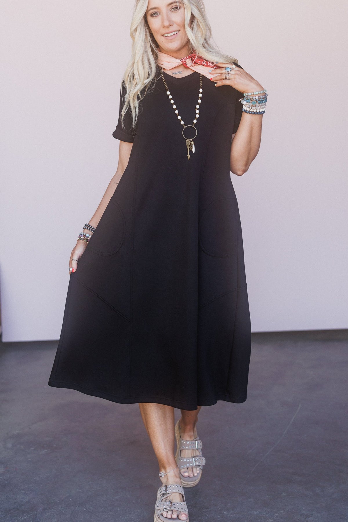 Coastal Mirage Maxi Dress - Black - Pre Order