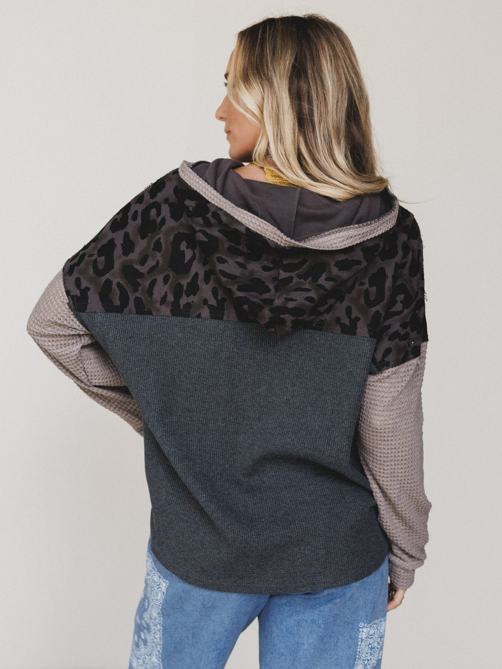 Camo Stars Hoodie - Charcoal Leopard