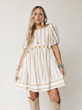 Solar Flare Dress - Oatmeal - Pre Order