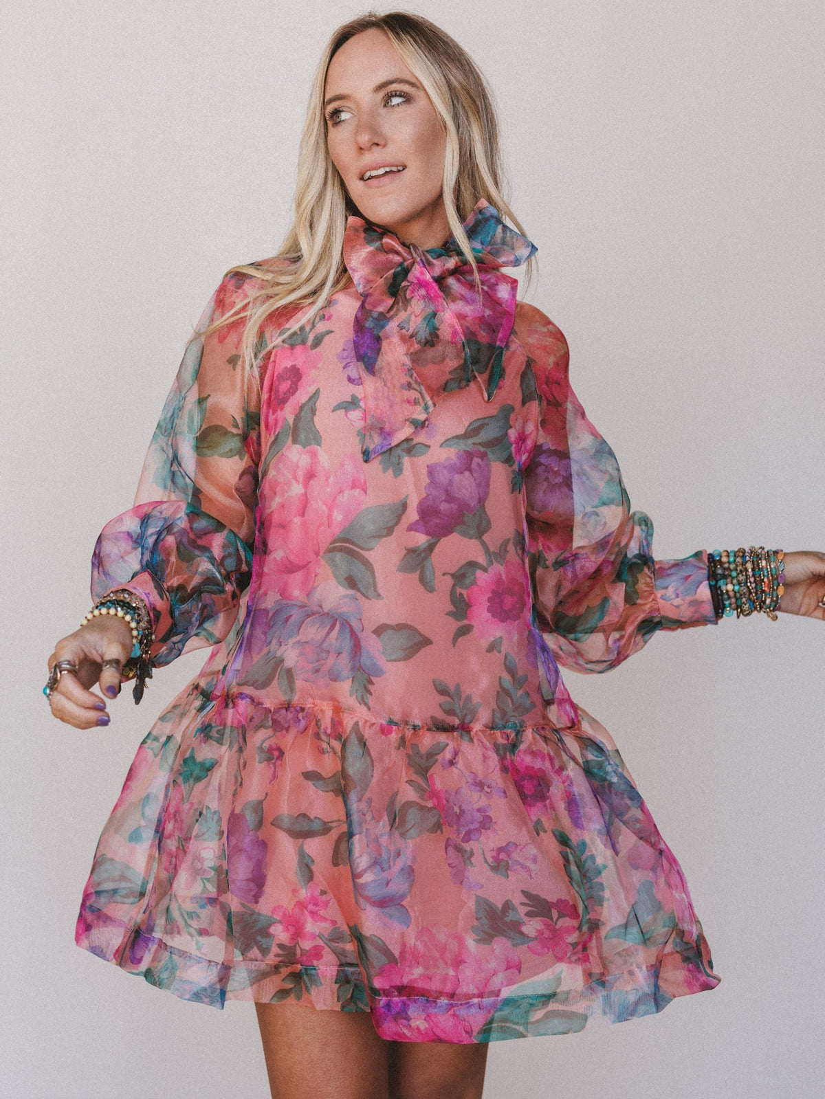Blushbud Floral Dress - Peach - Pre Order