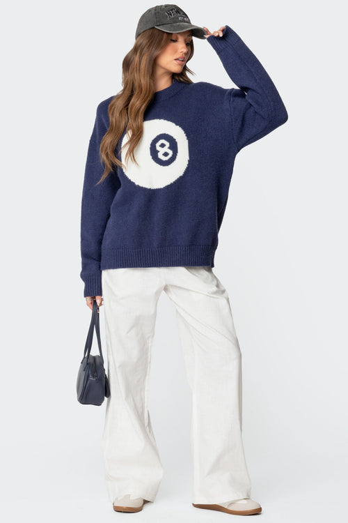 8 Ball Oversized Chunky Knit Sweater