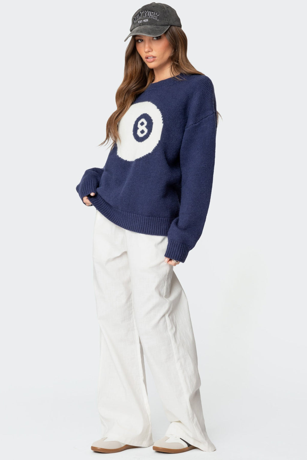 8 Ball Oversized Chunky Knit Sweater