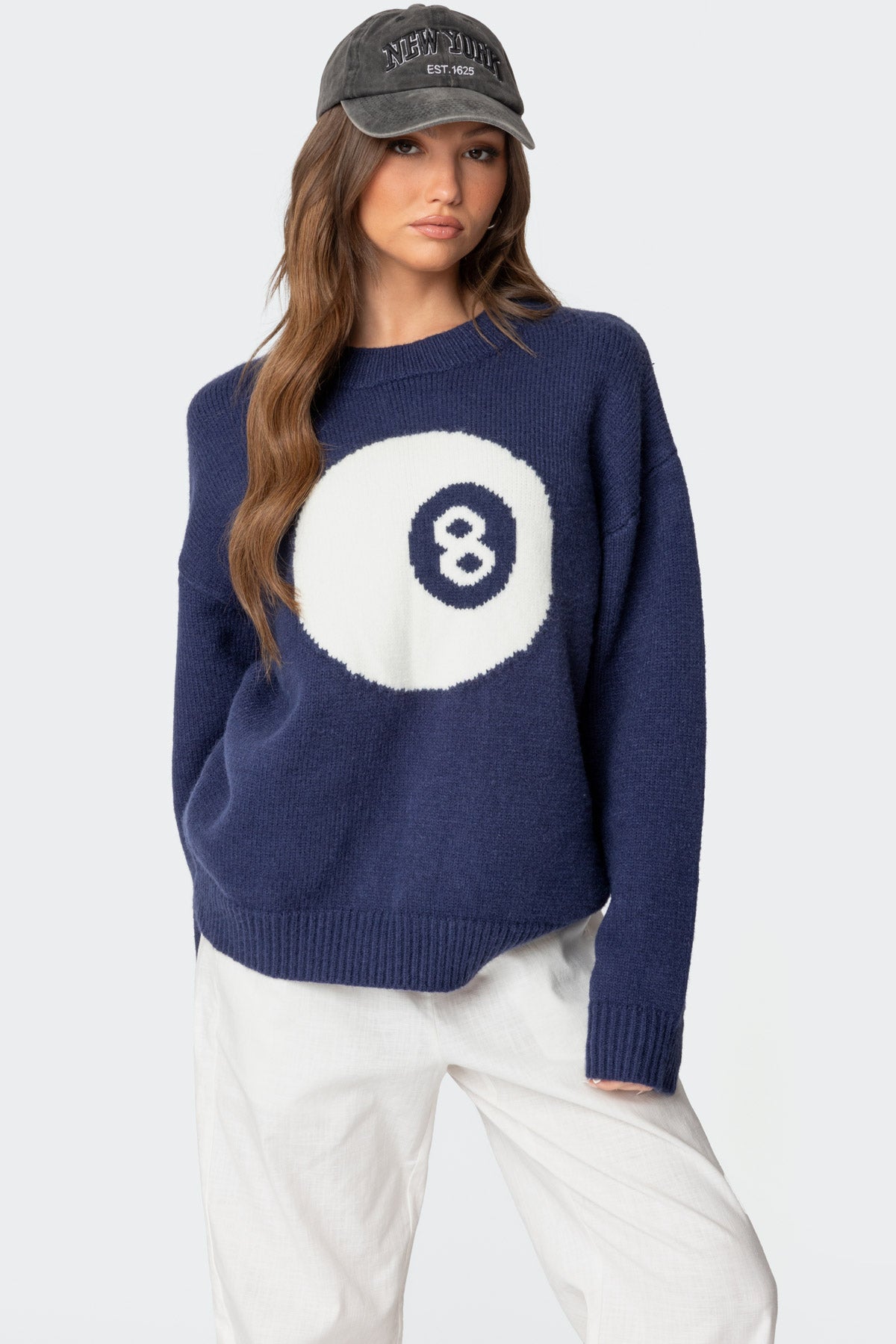 8 Ball Oversized Chunky Knit Sweater