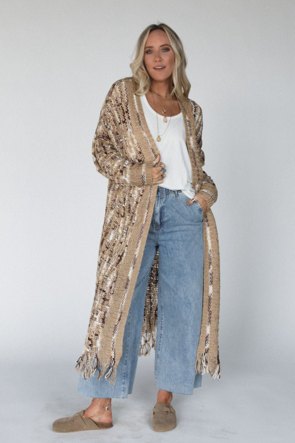 Evening Glow Cardigan - Latte