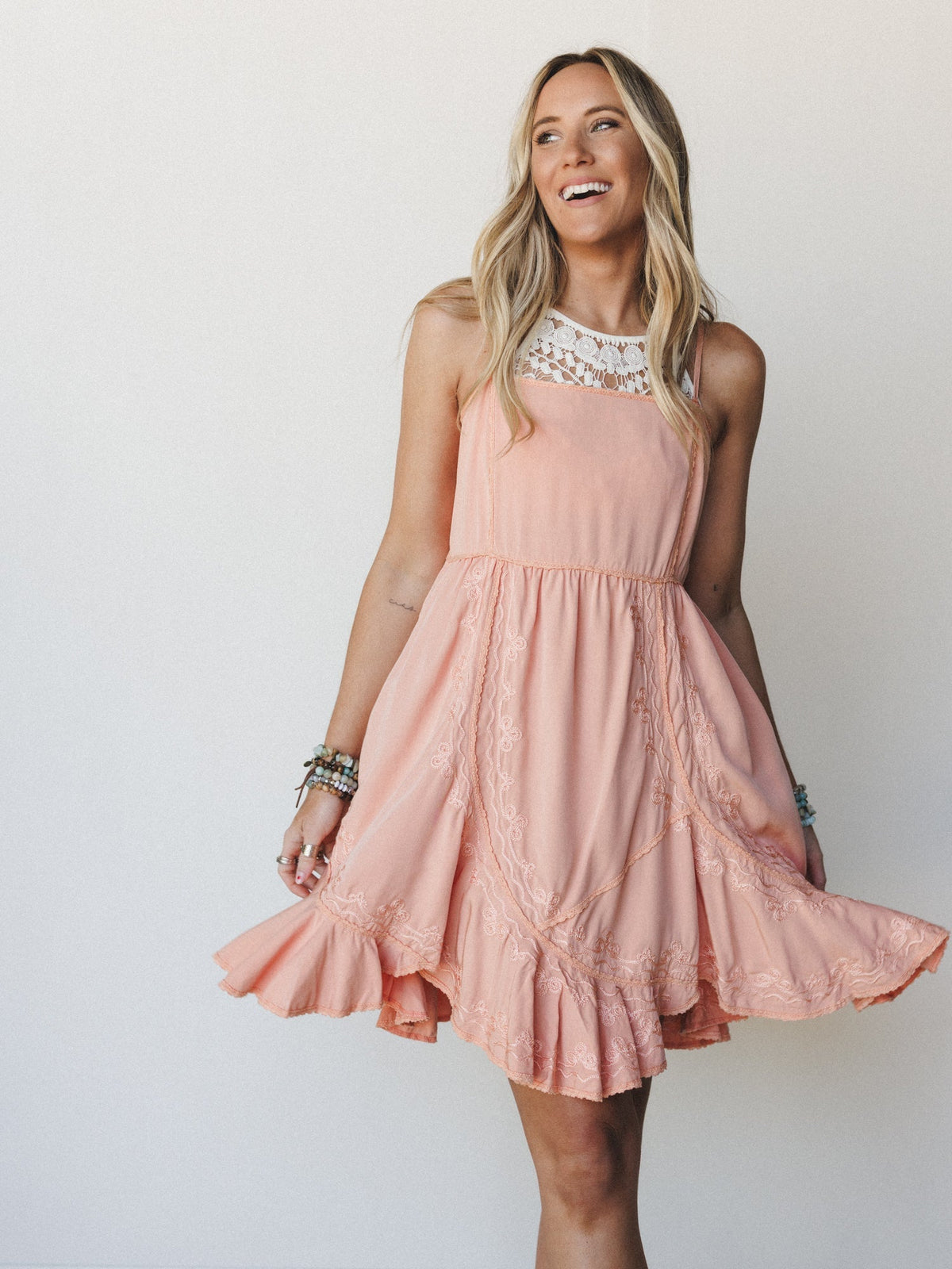 Georgia Mini Dress - Coral Orange - Pre Order