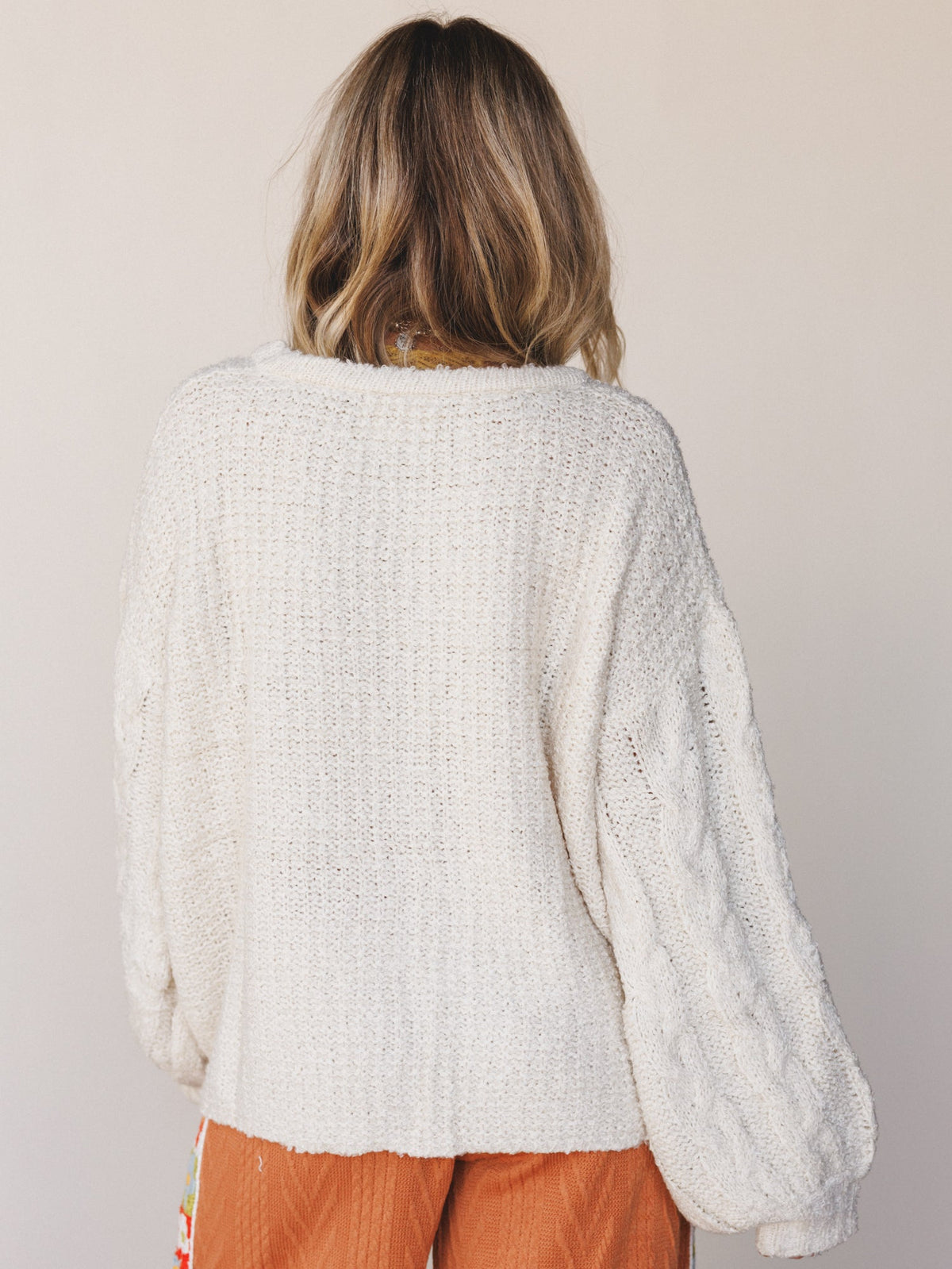 Coastal Dreamer Cable Knit Sweater - Cream