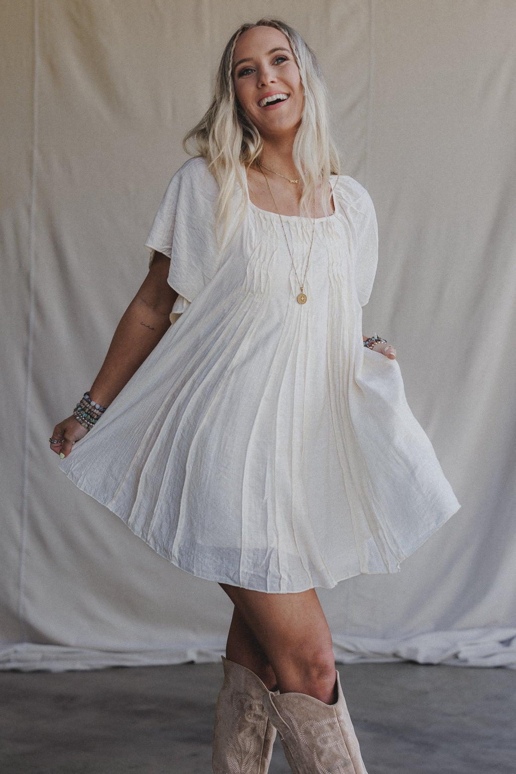 Darling Meadows Dress - Cream - Pre Order