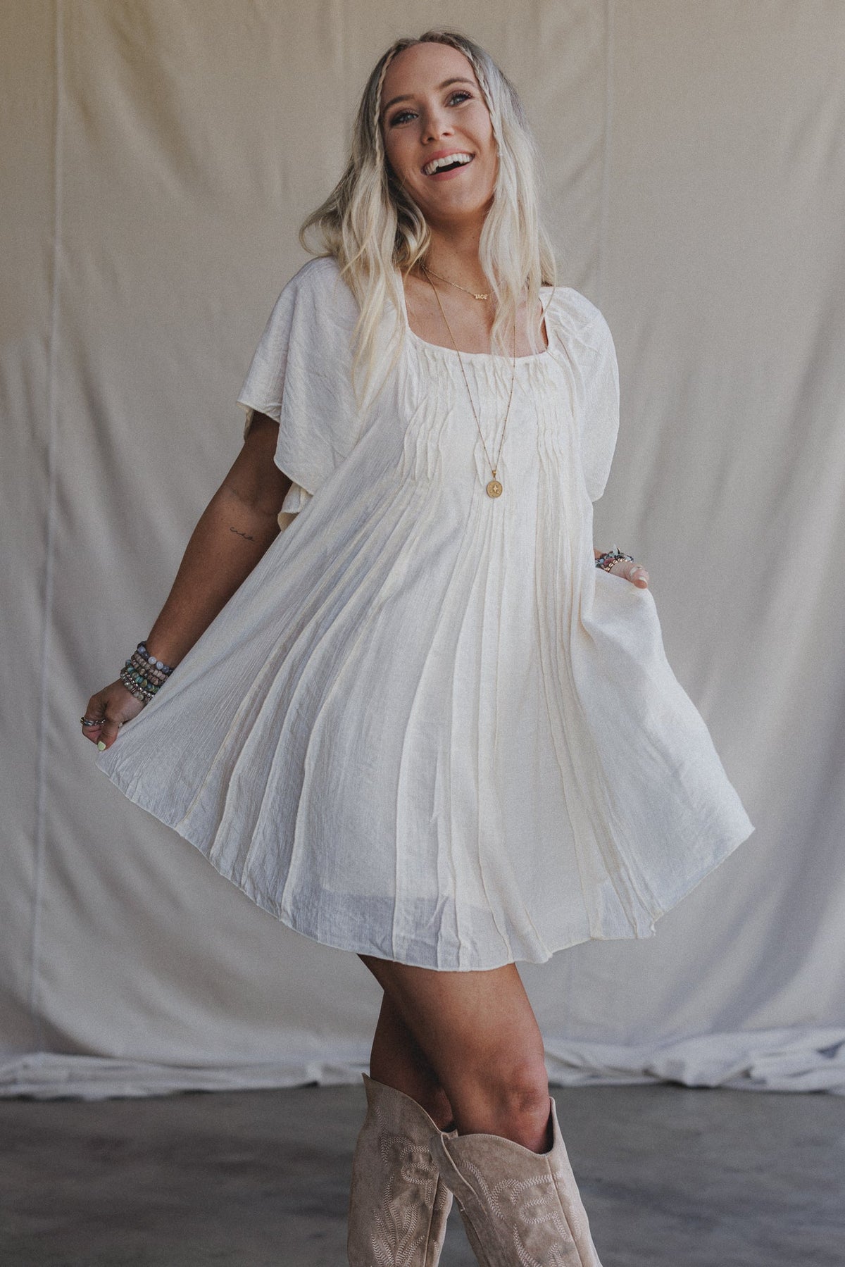 Darling Meadows Dress - Cream - Pre Order
