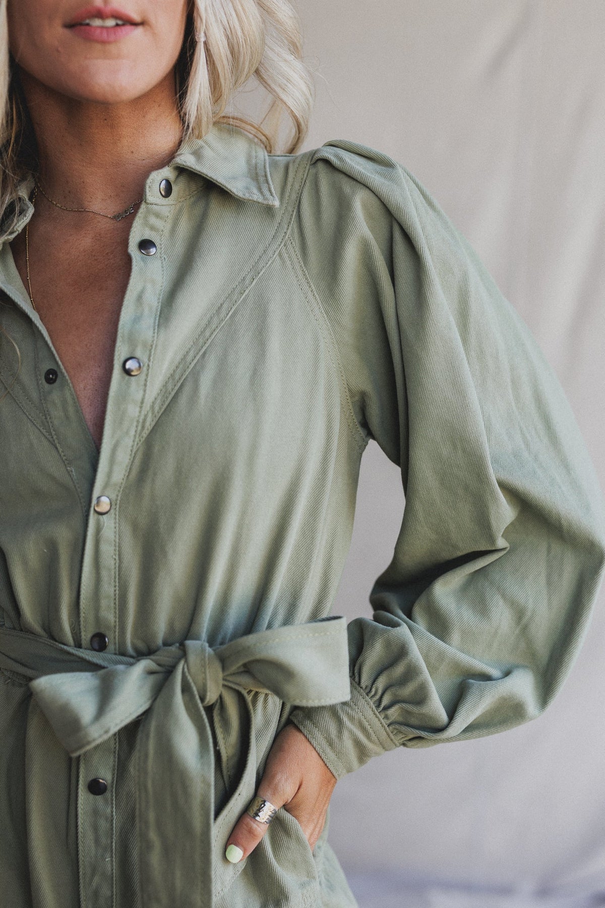 Western Luck Maxi Dress - Olive - Pre Order