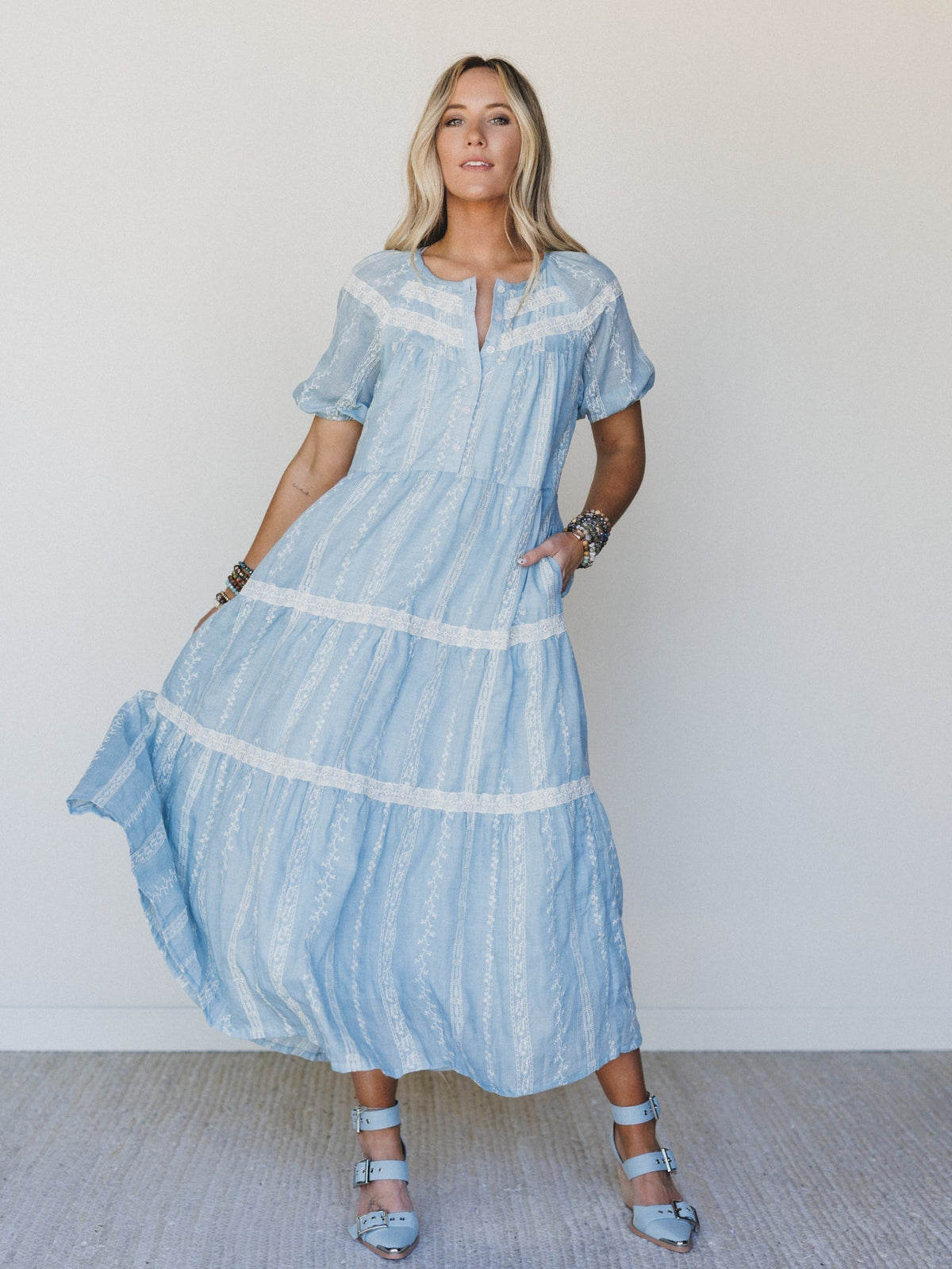 Floral Dance Dress - Cloud Wash - Pre Order