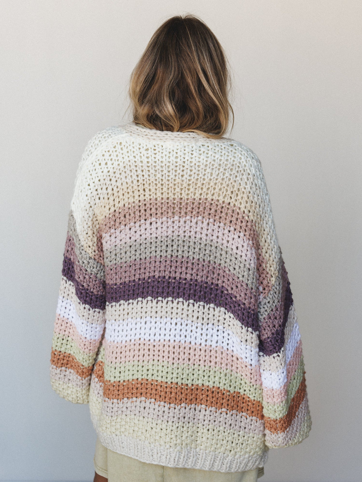 Wrapped up in Color Knit Cardigan - Ecru