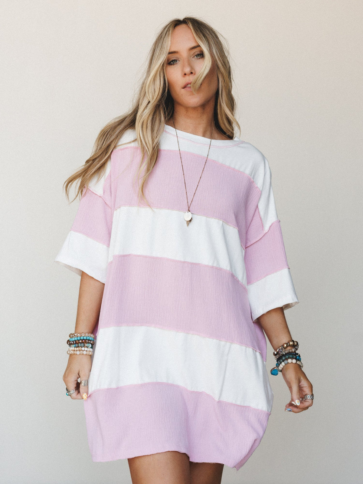 The Nest Perfect Match Dress - Orchid Pink Ivory