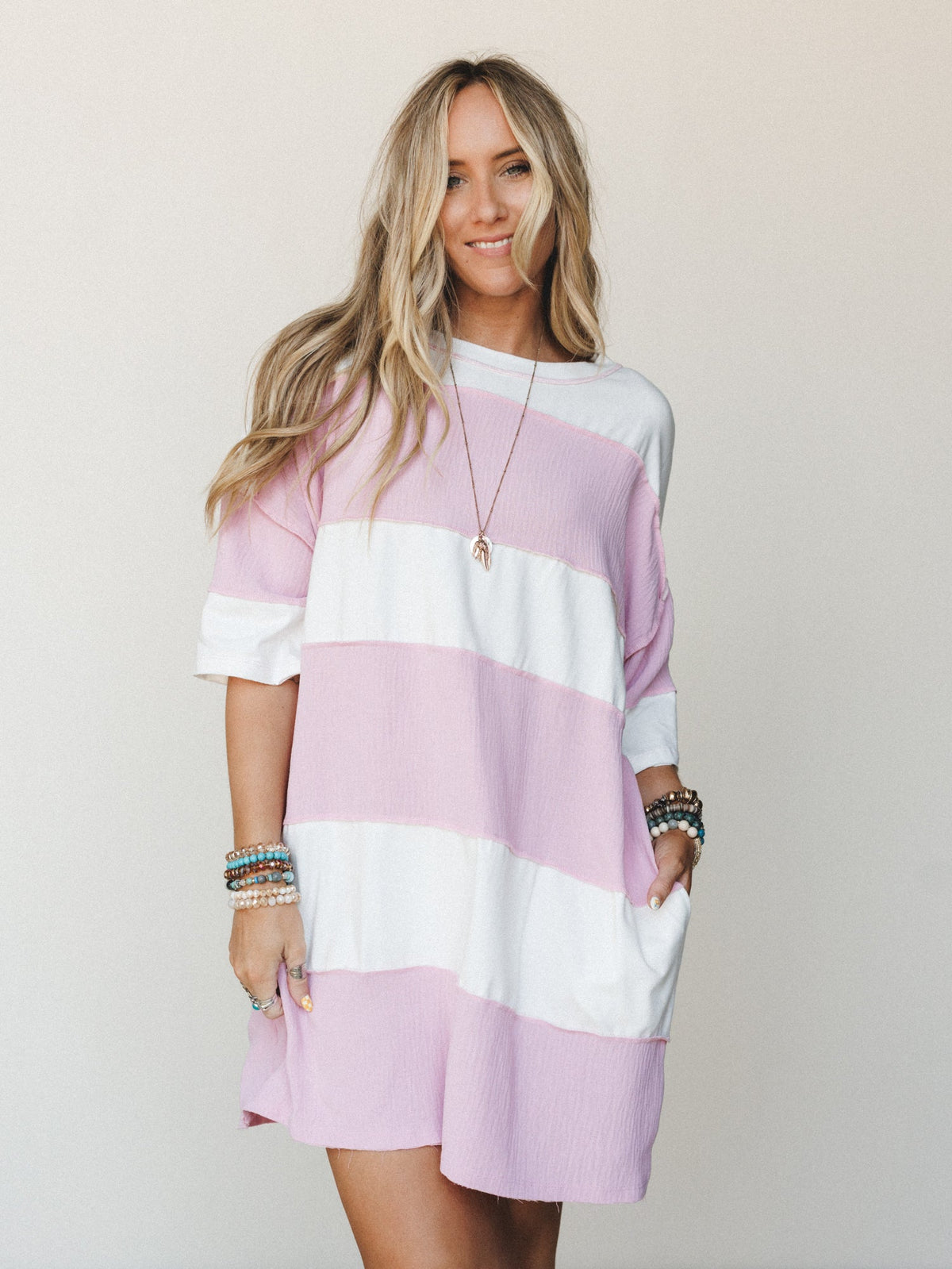 The Nest Perfect Match Dress - Orchid Pink Ivory