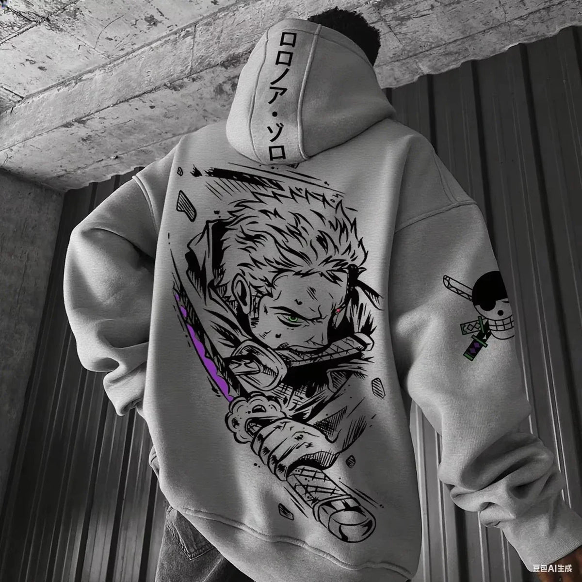 Anime Men Hooded Sweatshirt Spring Autumn Cotton Streetwear Casual Hoodie Graphic Print Cosplay Long Sleeve Tops