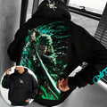 Anime Autumn/Winter Hoodie Men's and Women's New Roronoa Zoro Printed Street Hip Hop Trendy Casual Parent Child Top