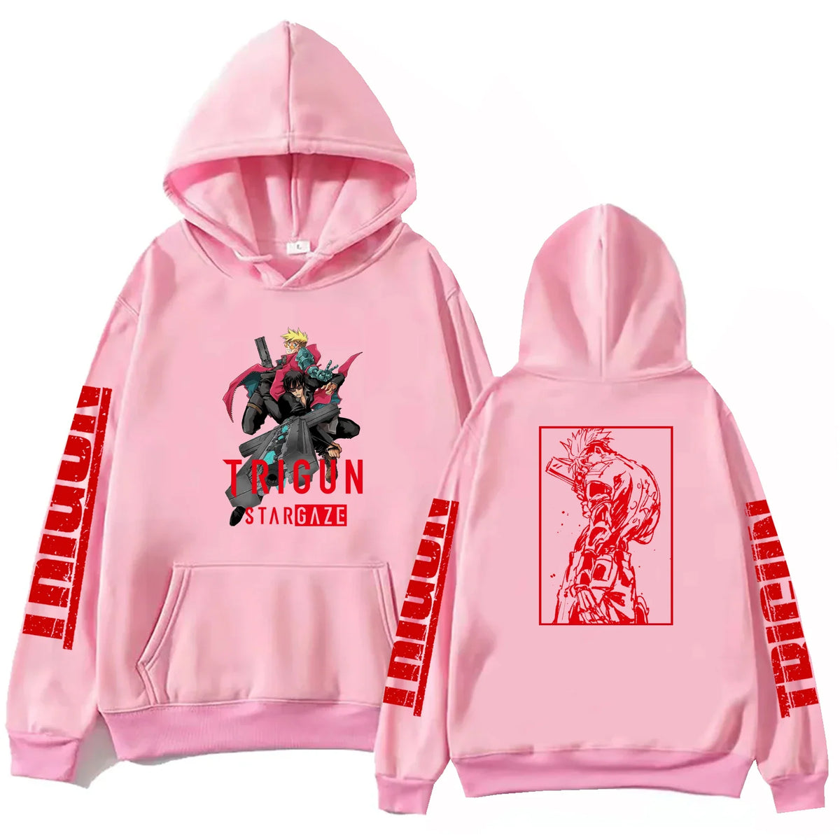 Anime Trigun Stargaze Print Hoodie 2 Sided Anime 2026 Harajuku Pullover Hooded Sweatshirt