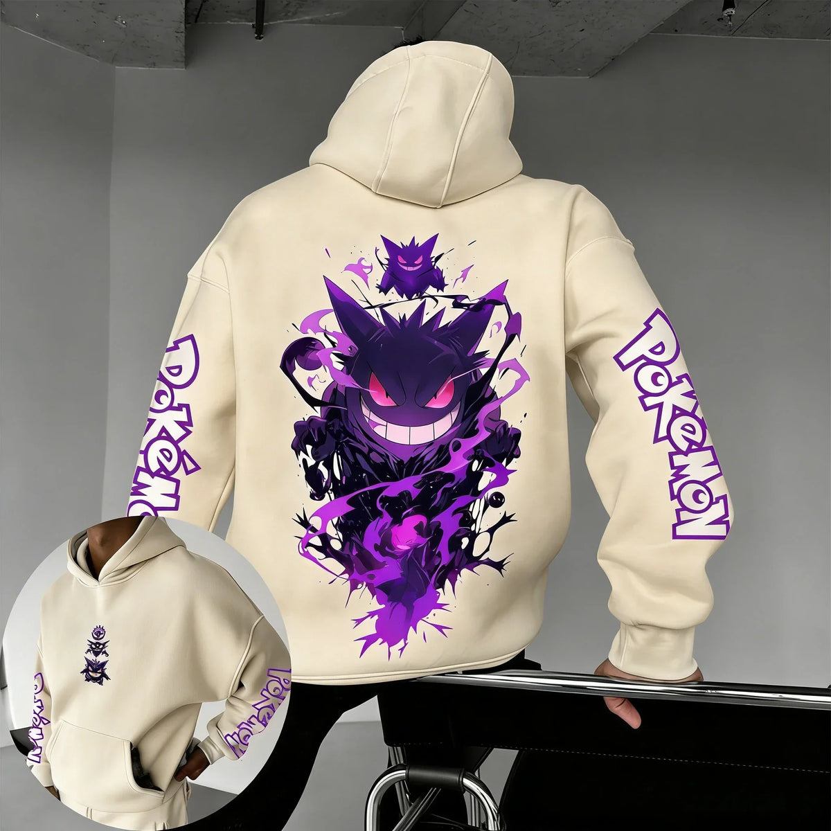 Game Gengar Collaboration Hoodie Spring/summer New Harajuku Men's and Women's Loose Casual Parent-child Sweater