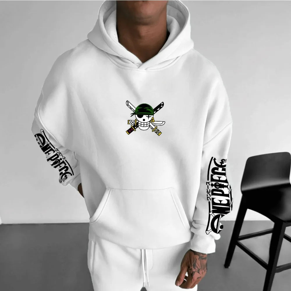 Men's Hoodie Sweater Roronoa Zoro Japanese Anime Summer Autumn Boy Children's Long Sleeve Hip Hop Parent-Child Wear