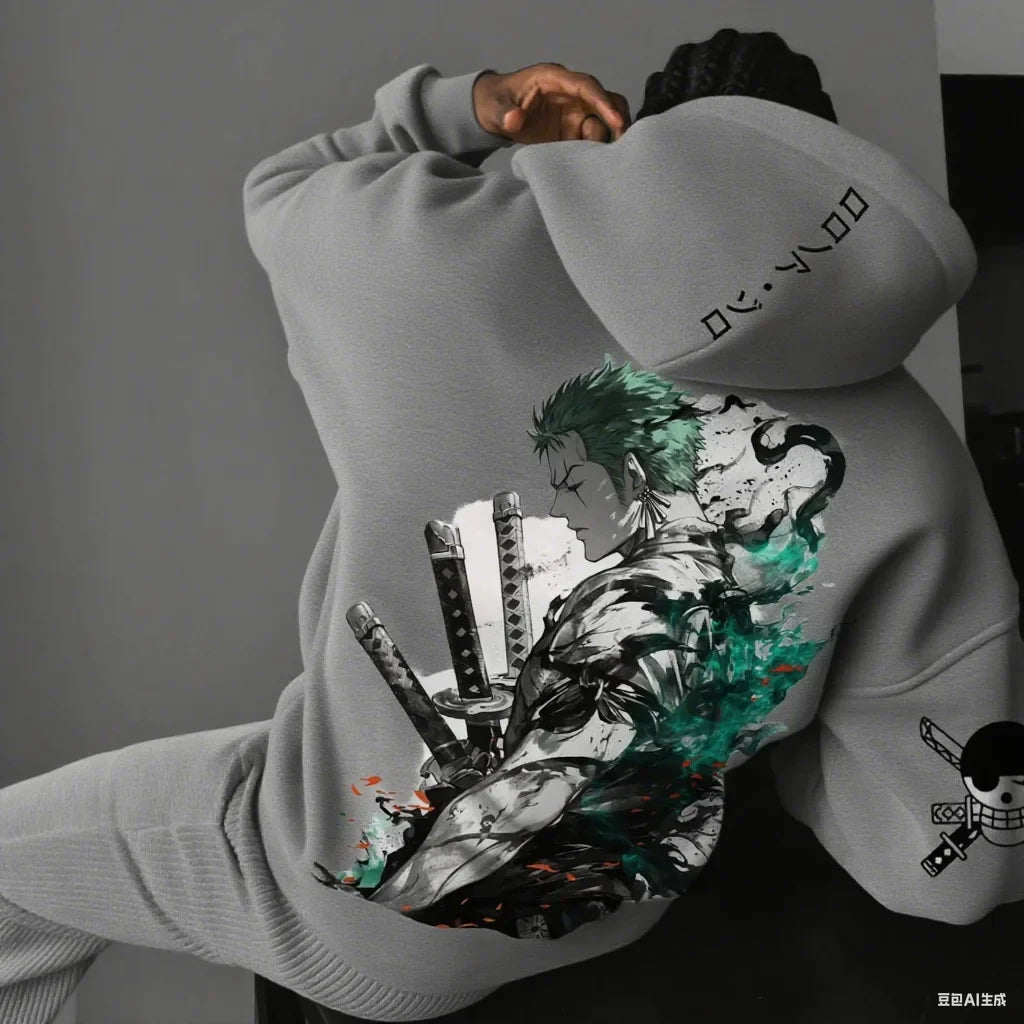 Anime Men Women Hooded Sweatshirt Streetwear Casual Pullover Hoodie Graphic Print Long Sleeve Spring Autumn Tops