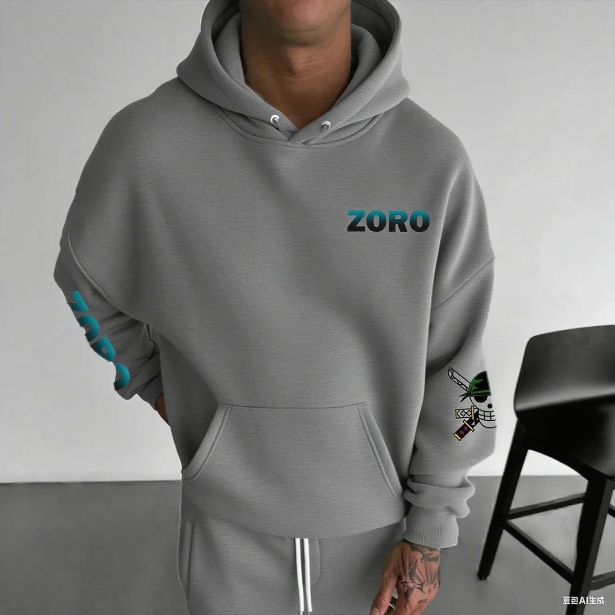 Anime Men Women Hooded Sweatshirt Streetwear Casual Pullover Hoodie Graphic Print Long Sleeve Spring Autumn Tops