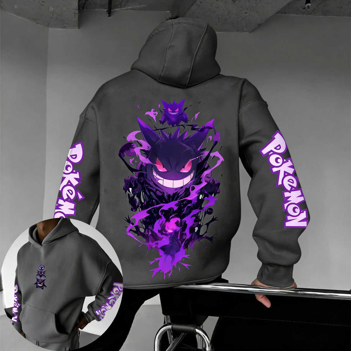 Game Gengar Collaboration Hoodie Spring/summer New Harajuku Men's and Women's Loose Casual Parent-child Sweater